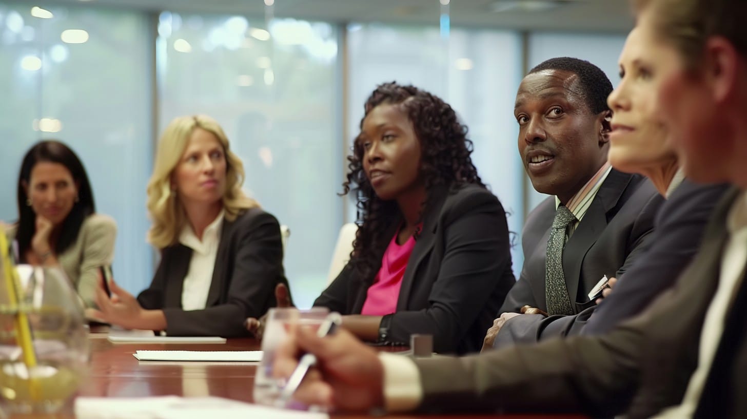 Black Corporate Meeting Discussion