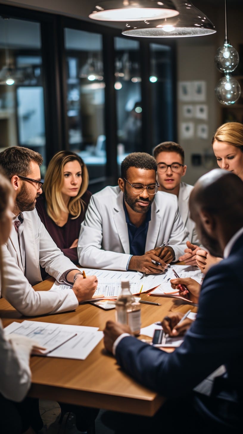 Corporate Team Meeting By Table