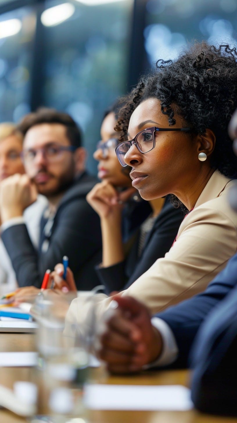 Focused Business Meeting At Table
