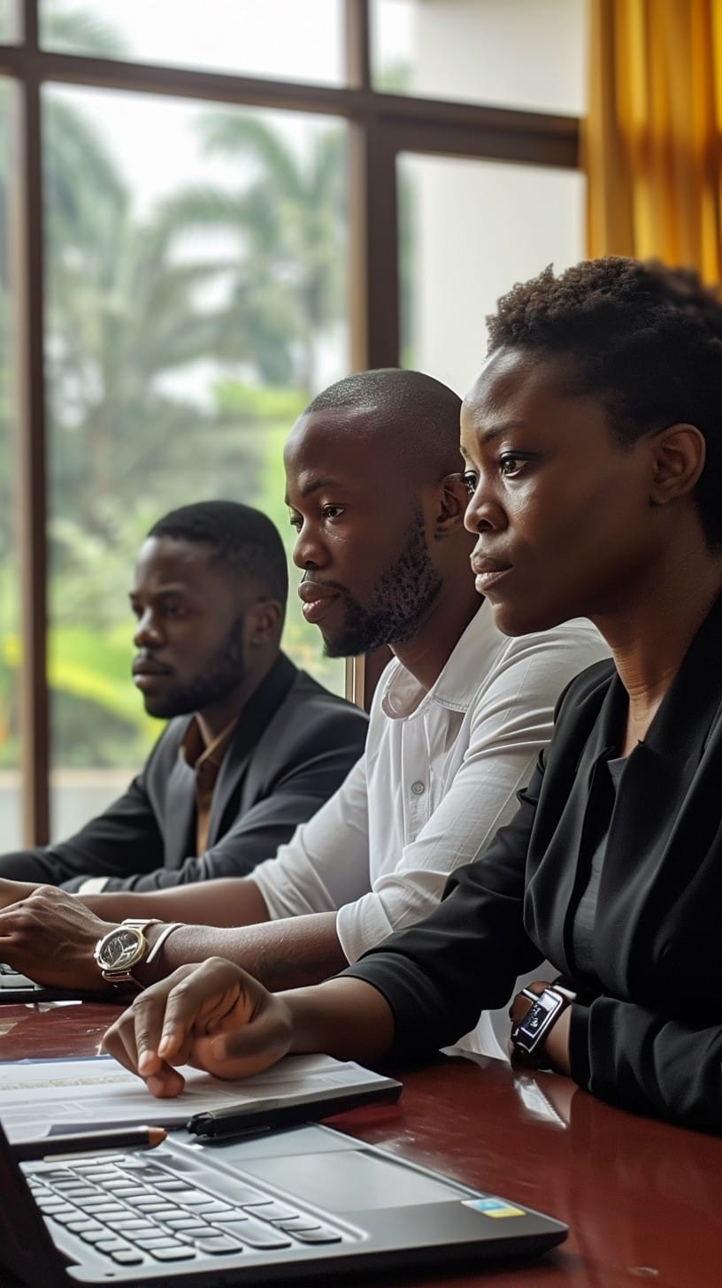 Focused Business Trio