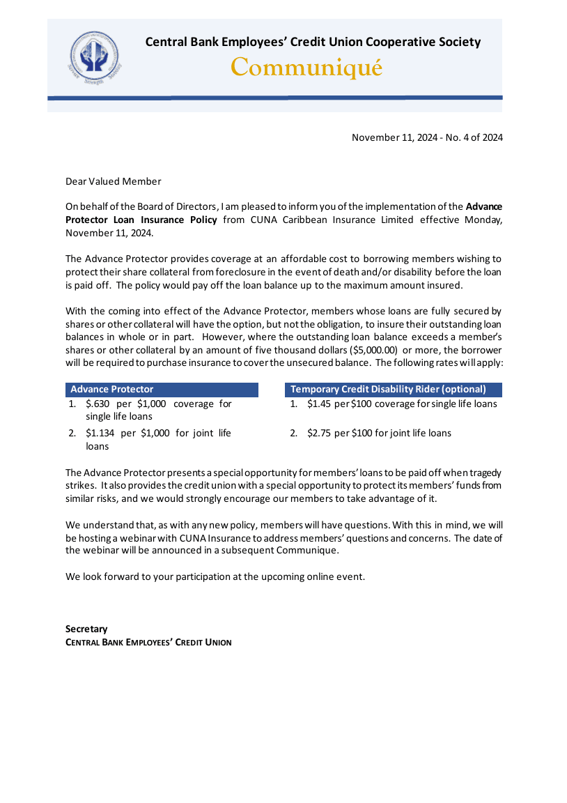 Members' notice advance protector